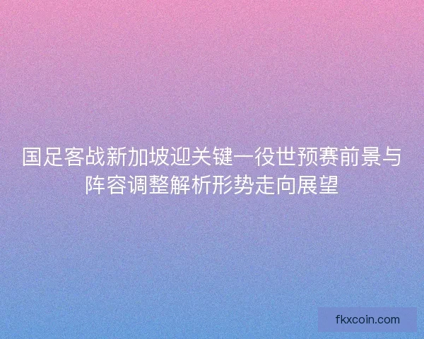 国足客战新加坡迎关键一役世预赛前景与阵容调整解析形势走向展望